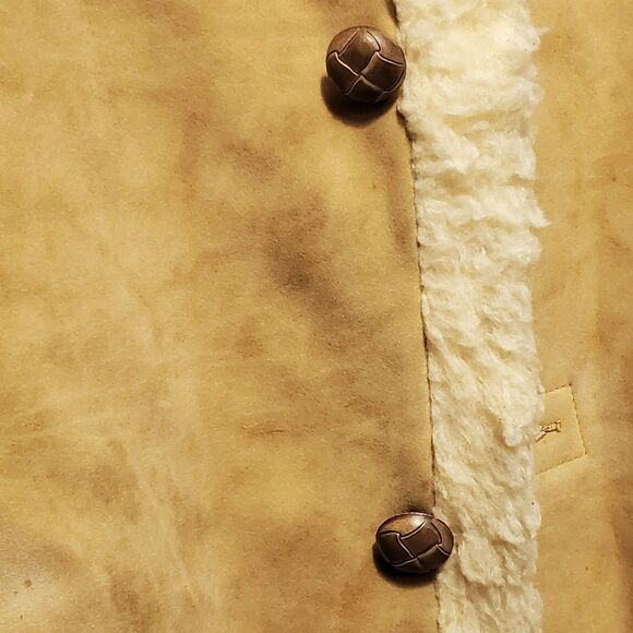 Vtg 70s Fingerhut Fashions Rancher Trucker Shearling Sherpa Coat sz XL 44 USA - Picture 4 of 9